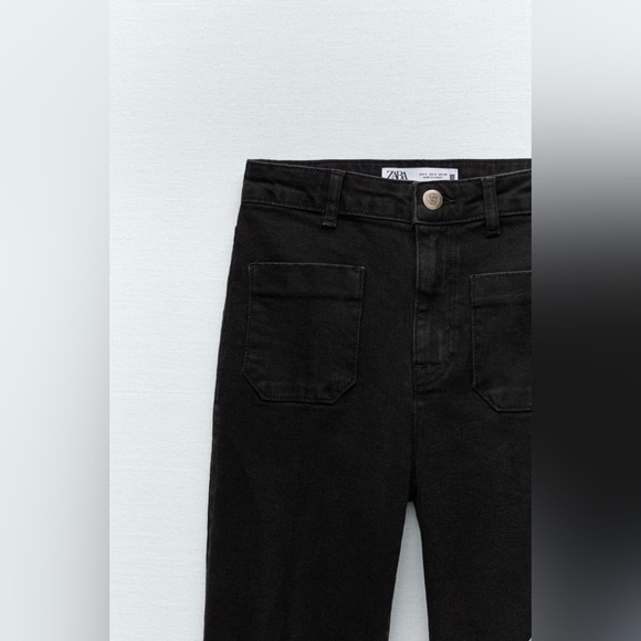 NWT Zara Black Flare Jeans 6147/169 - Picture 2 of 11